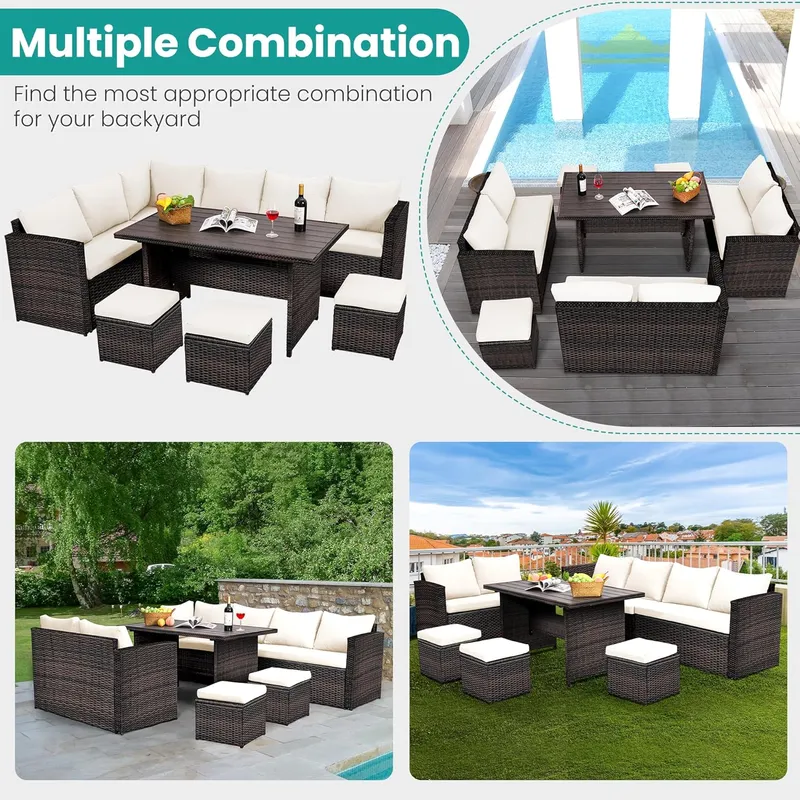 Wumiokio 7 Pieces Outdoor Patio Furniture