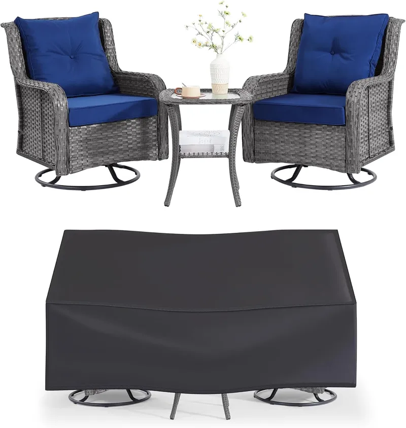Wumiokio Patio Furniture Sets, 3 Pieces